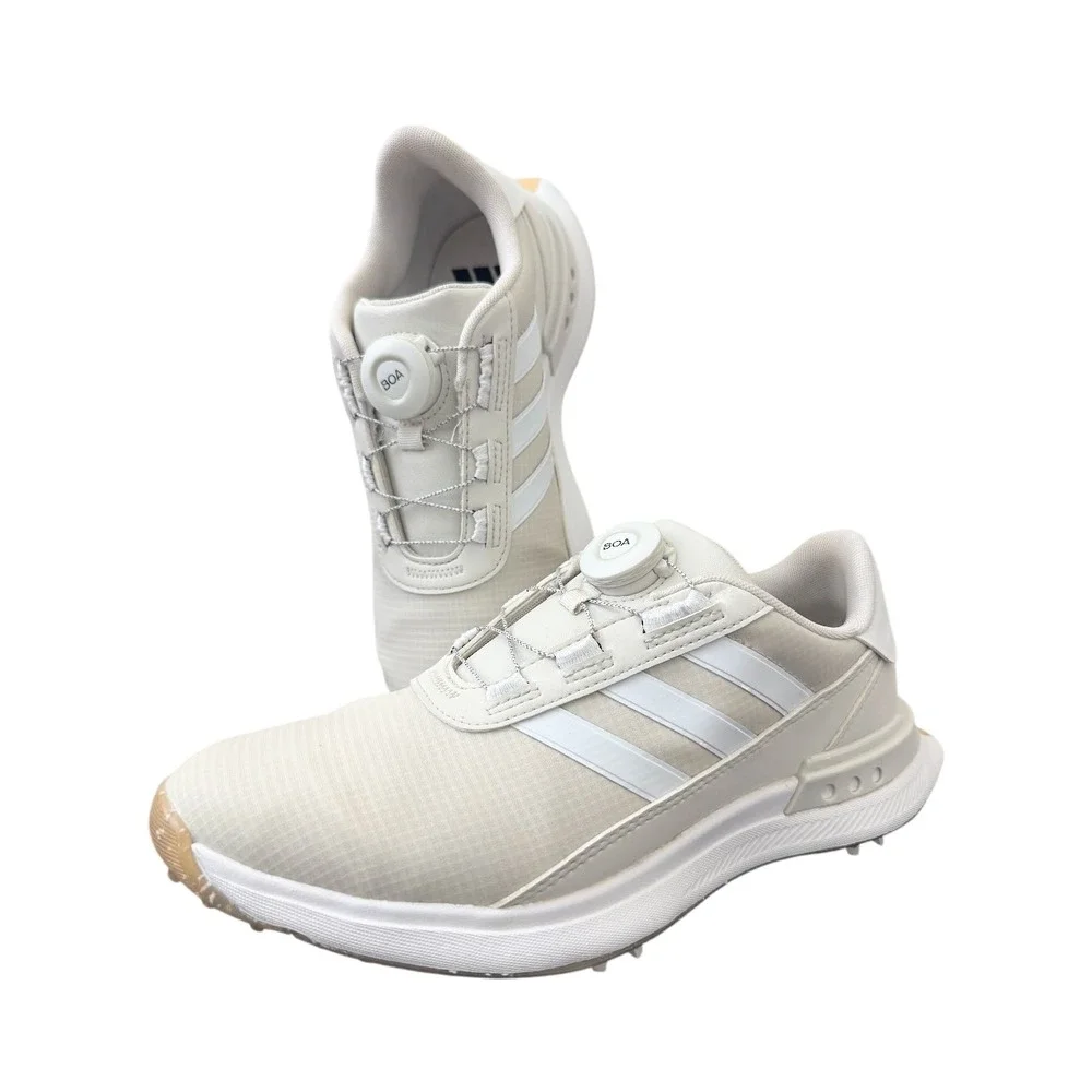 adidas Women S2G BOA 24 Golf Shoes Size 7 Orbit Grey/White Gold Metallic